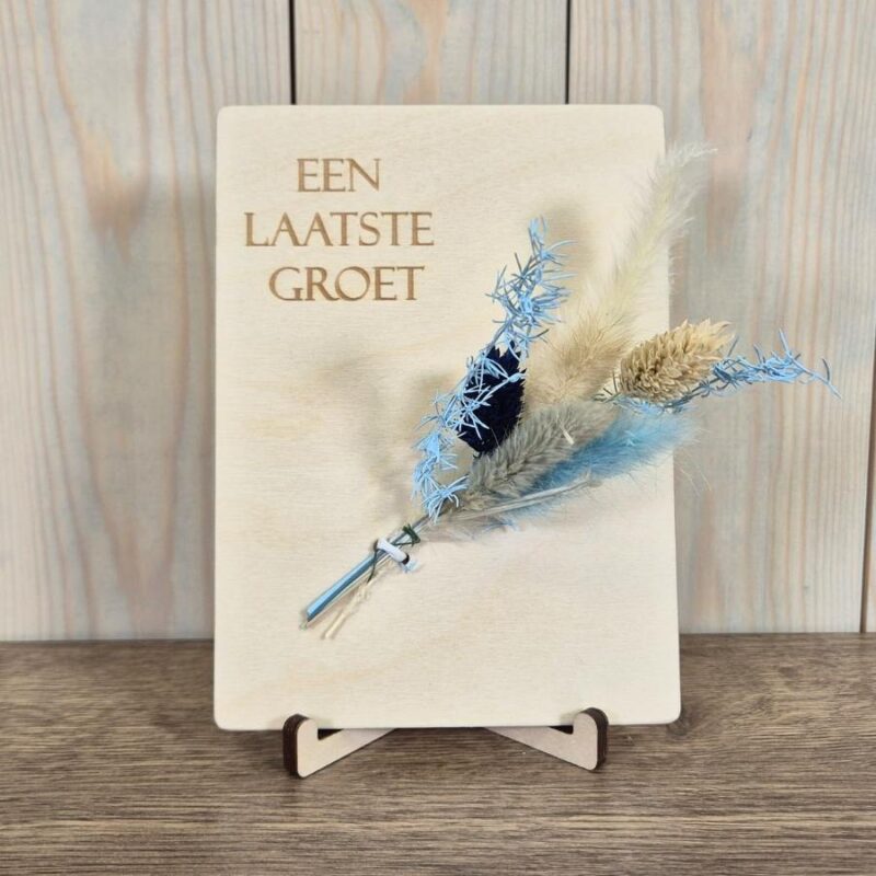 Houten kaart - Een laatste groet