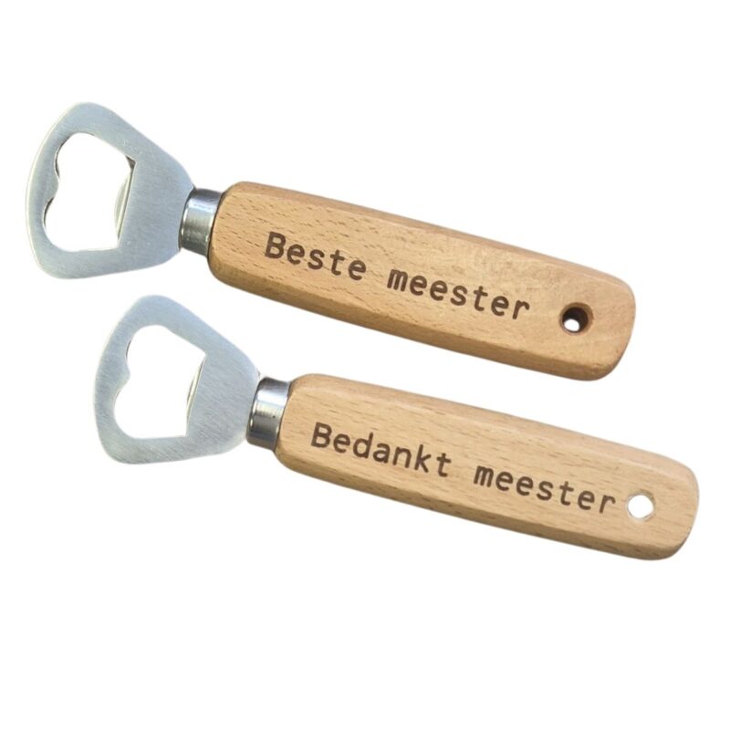 Flesopener - Bedankt meester