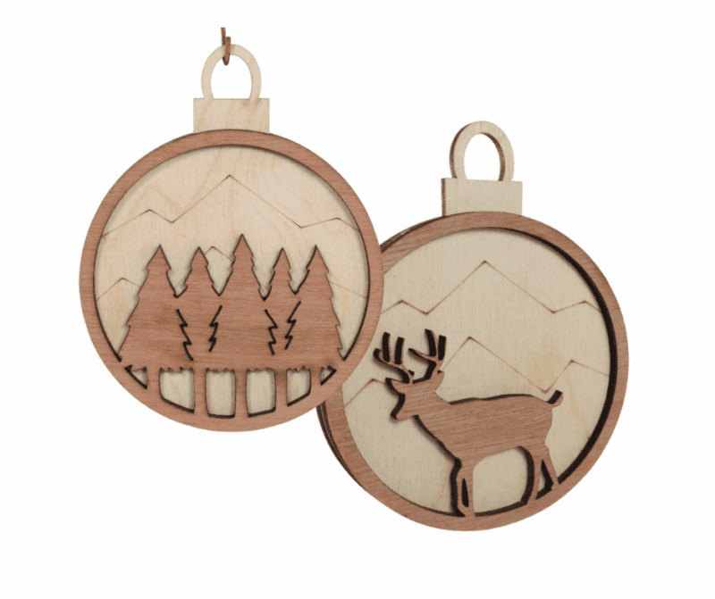 Kerstbal | hert en bomen