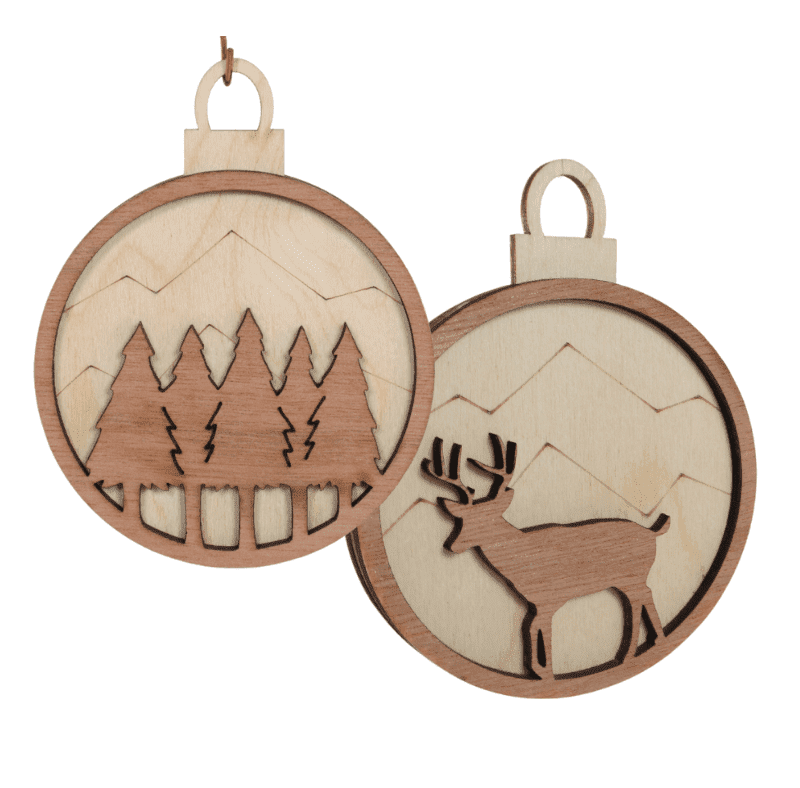 Kerstbal | hert en bomen