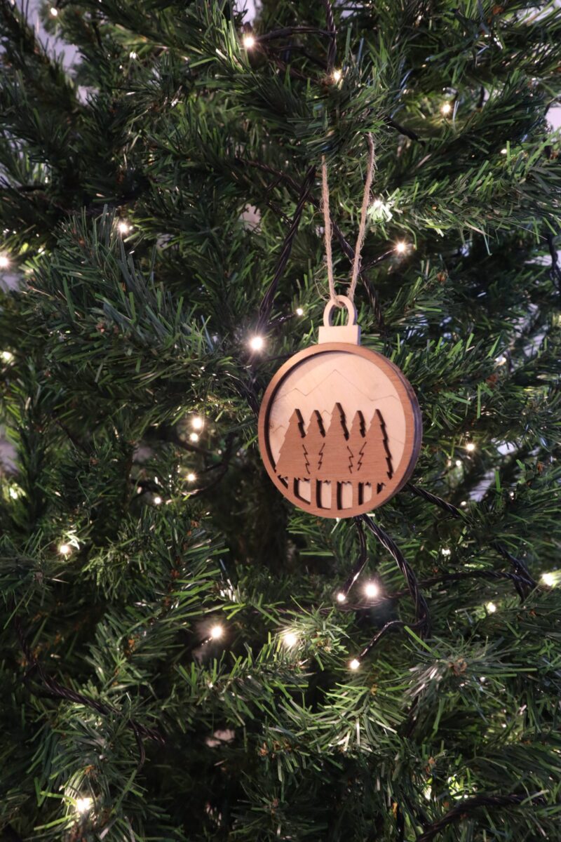 Kerstbal | hert en bomen - Afbeelding 5