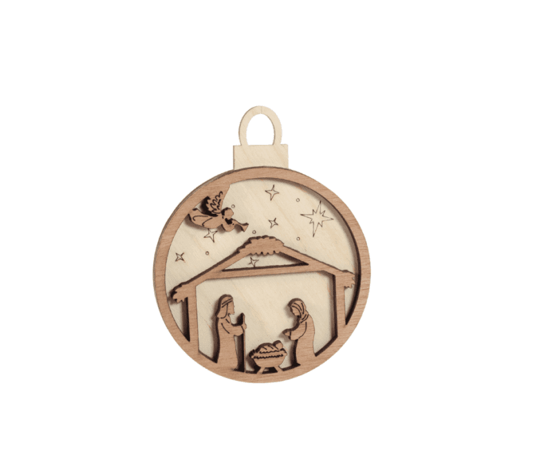 Kerstbal | kamelen en stal - Afbeelding 4