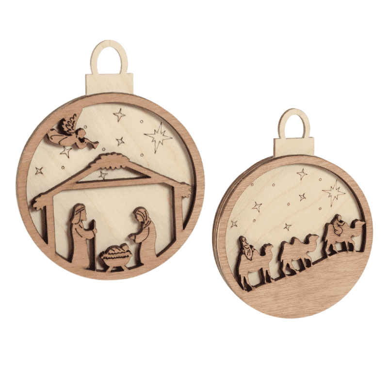 Kerstbal | kamelen en stal