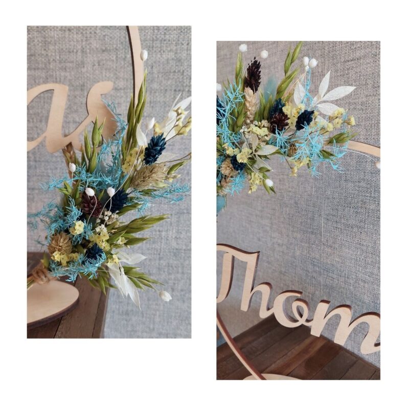 Naamcirkel met droogbloemen - Afbeelding 5