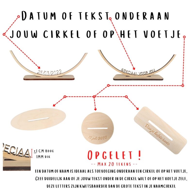 Naamcirkel met harten - Afbeelding 2