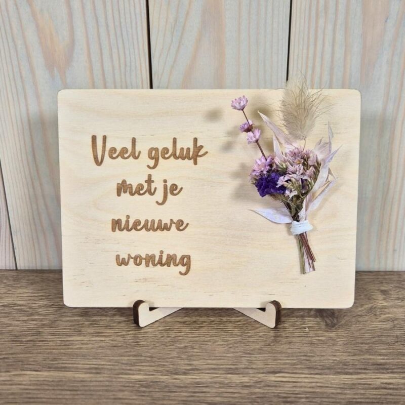 Houten kaart - Nieuwe woning