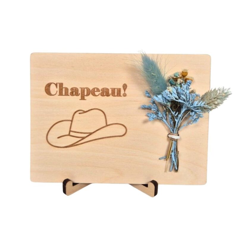 Houten kaart - Chapeau