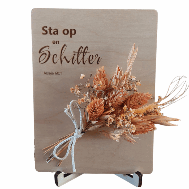 Houten kaart - Sta op en schitter